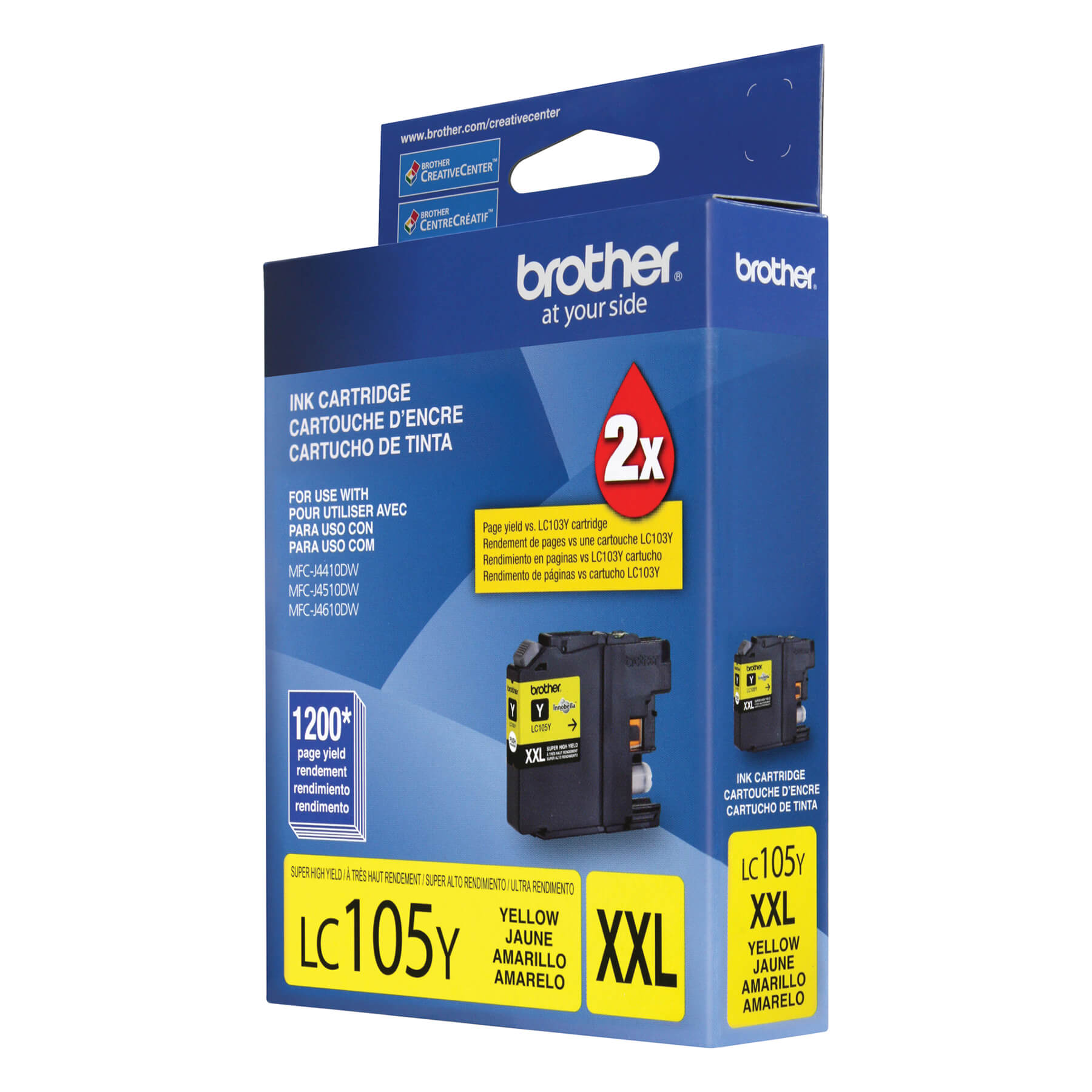 Brother LC105YS Innobella Yellow Ink Cartridge, Super High Yield (XXL Series)