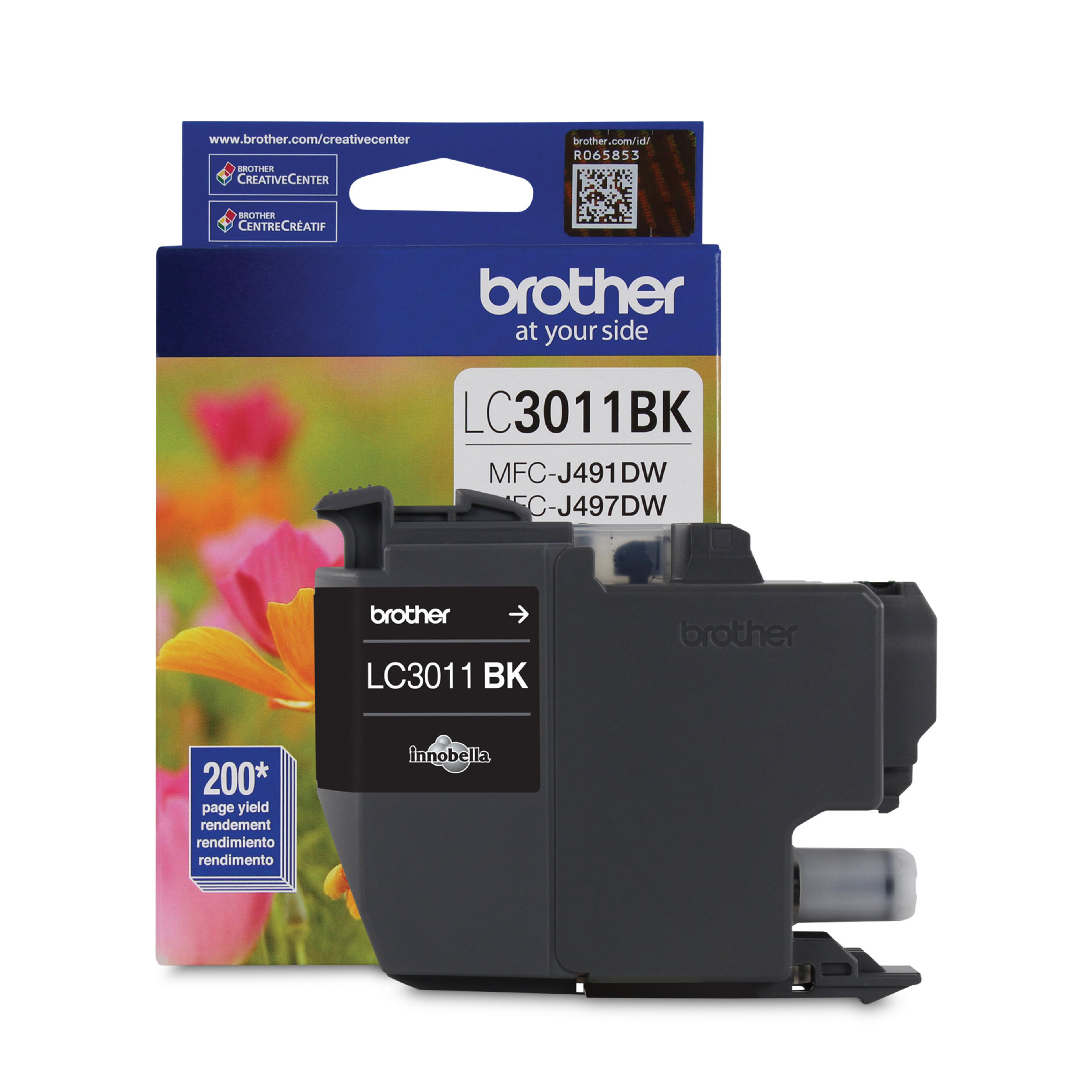 Brother LC3011BKS Black Ink Cartridge, Standard Yield