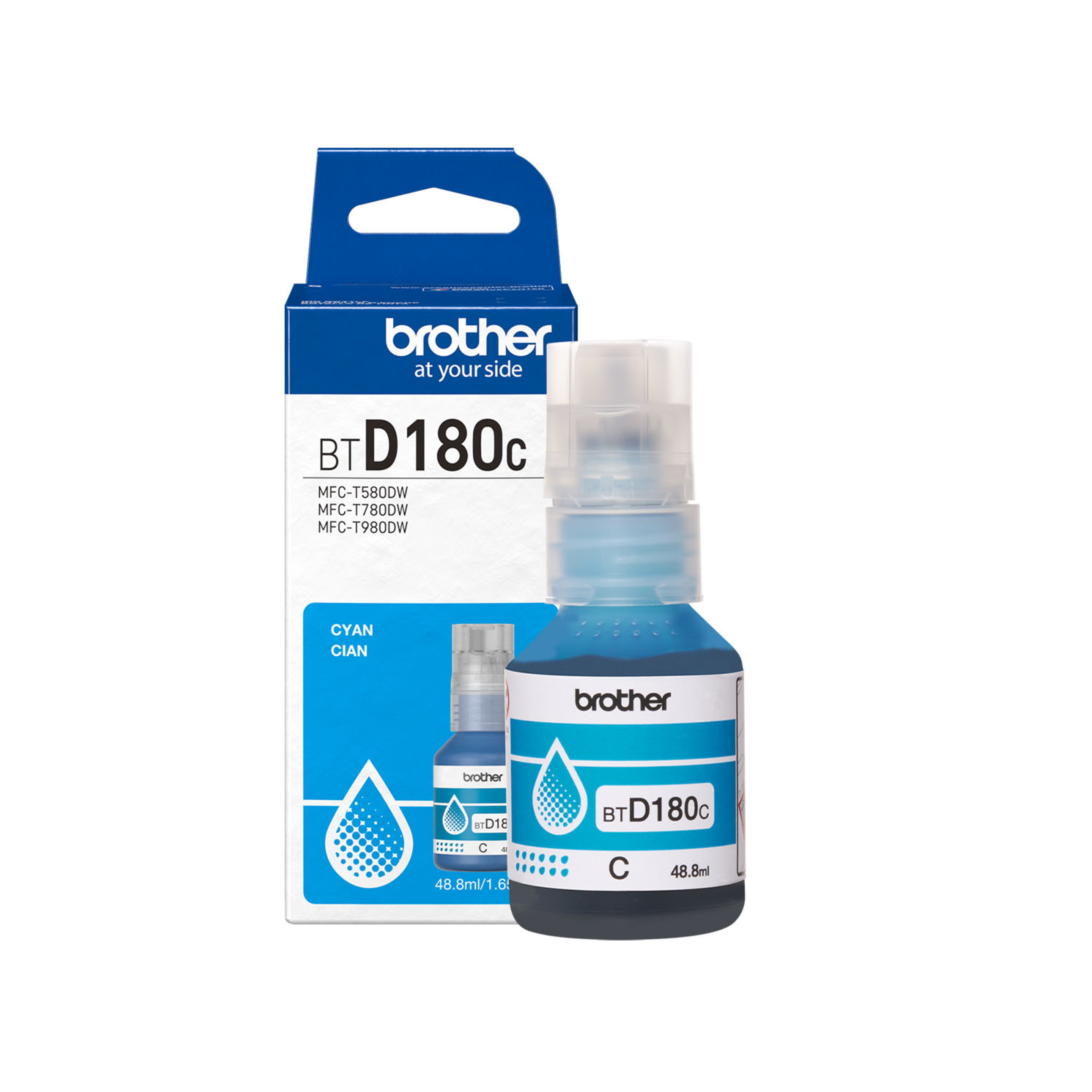 Brother Genuine BTD180CS High Yield Cyan Ink Bottle