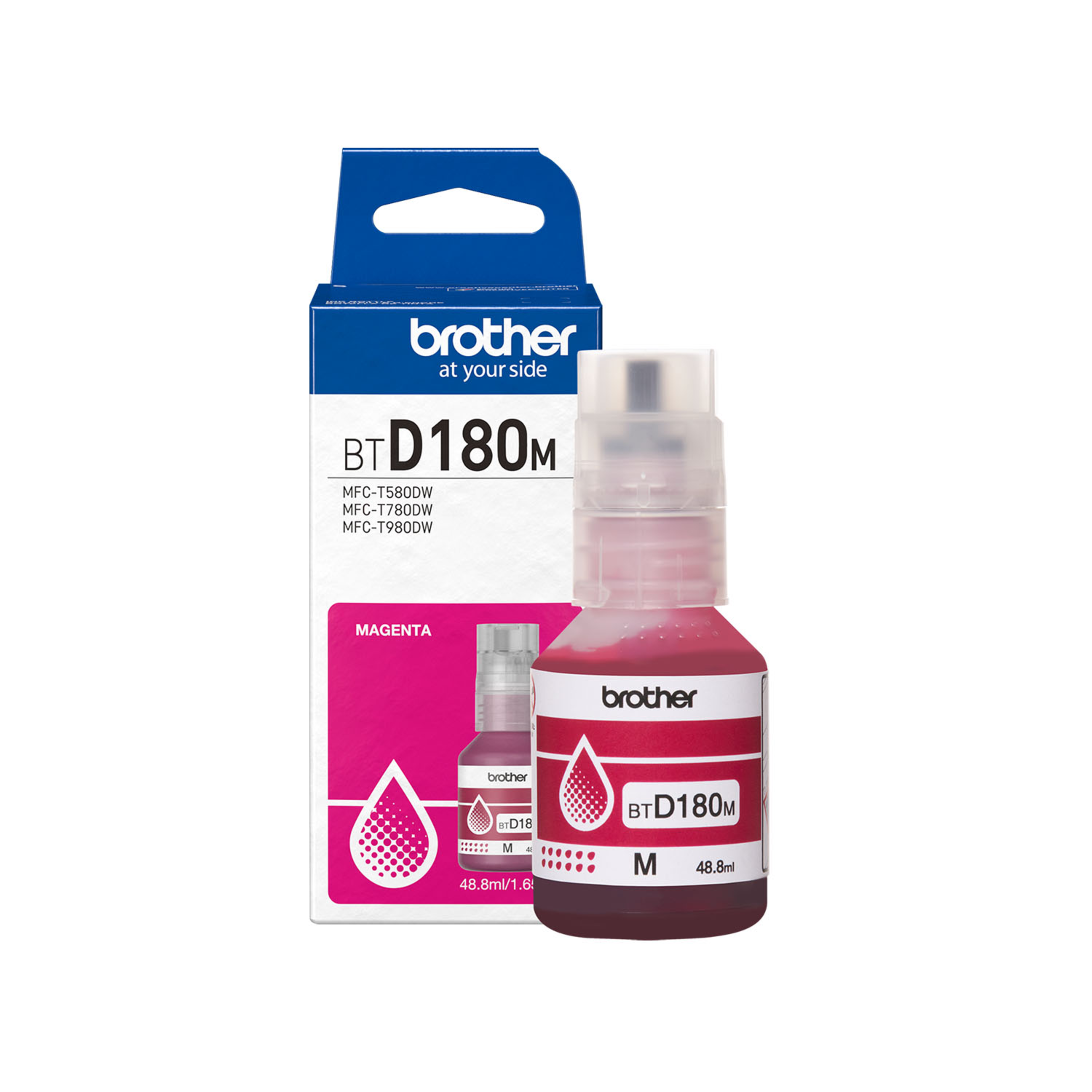 Brother Genuine BTD180MS High Yield Magenta Ink Bottle