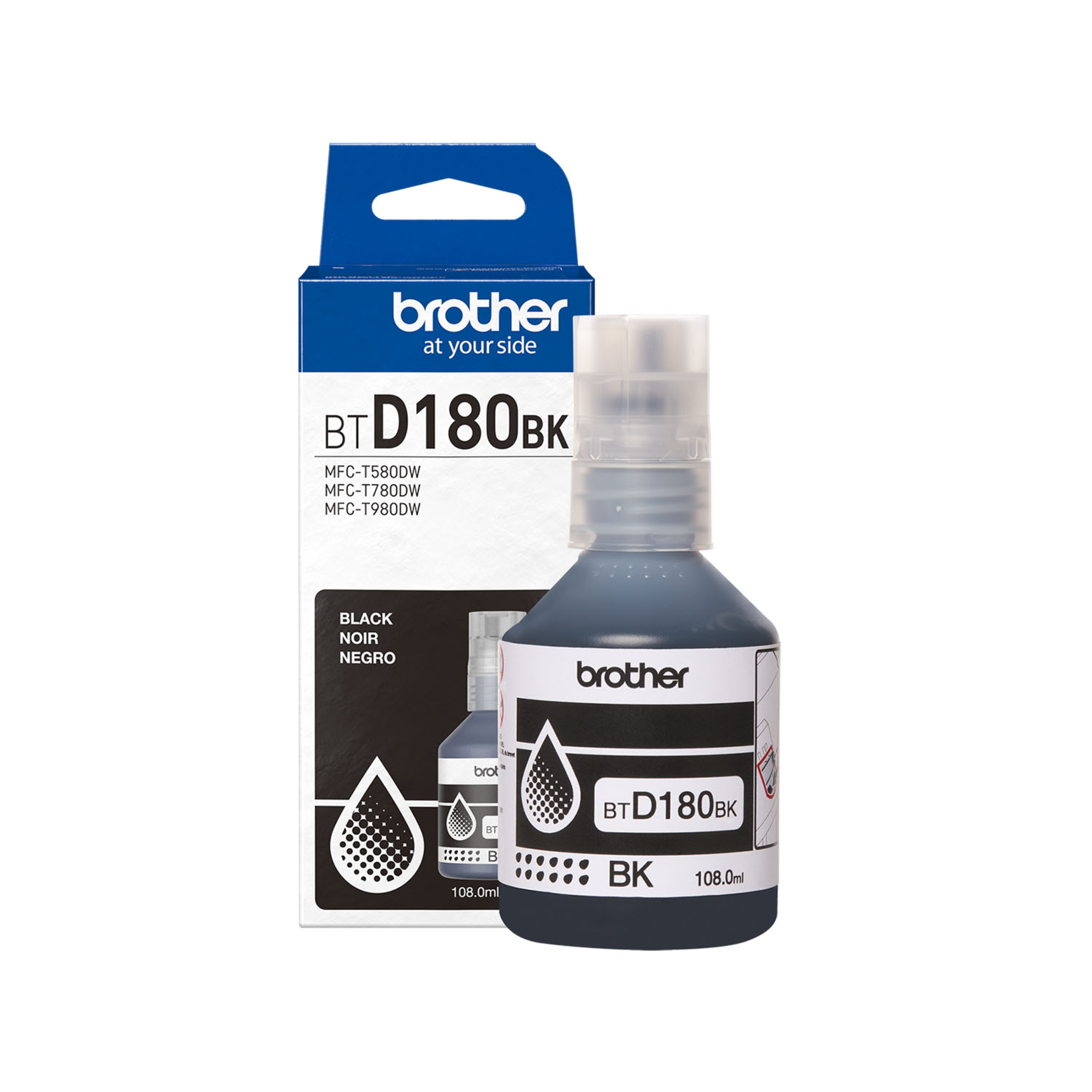 Brother Genuine BTD180BKS High Yield Black Ink Bottle