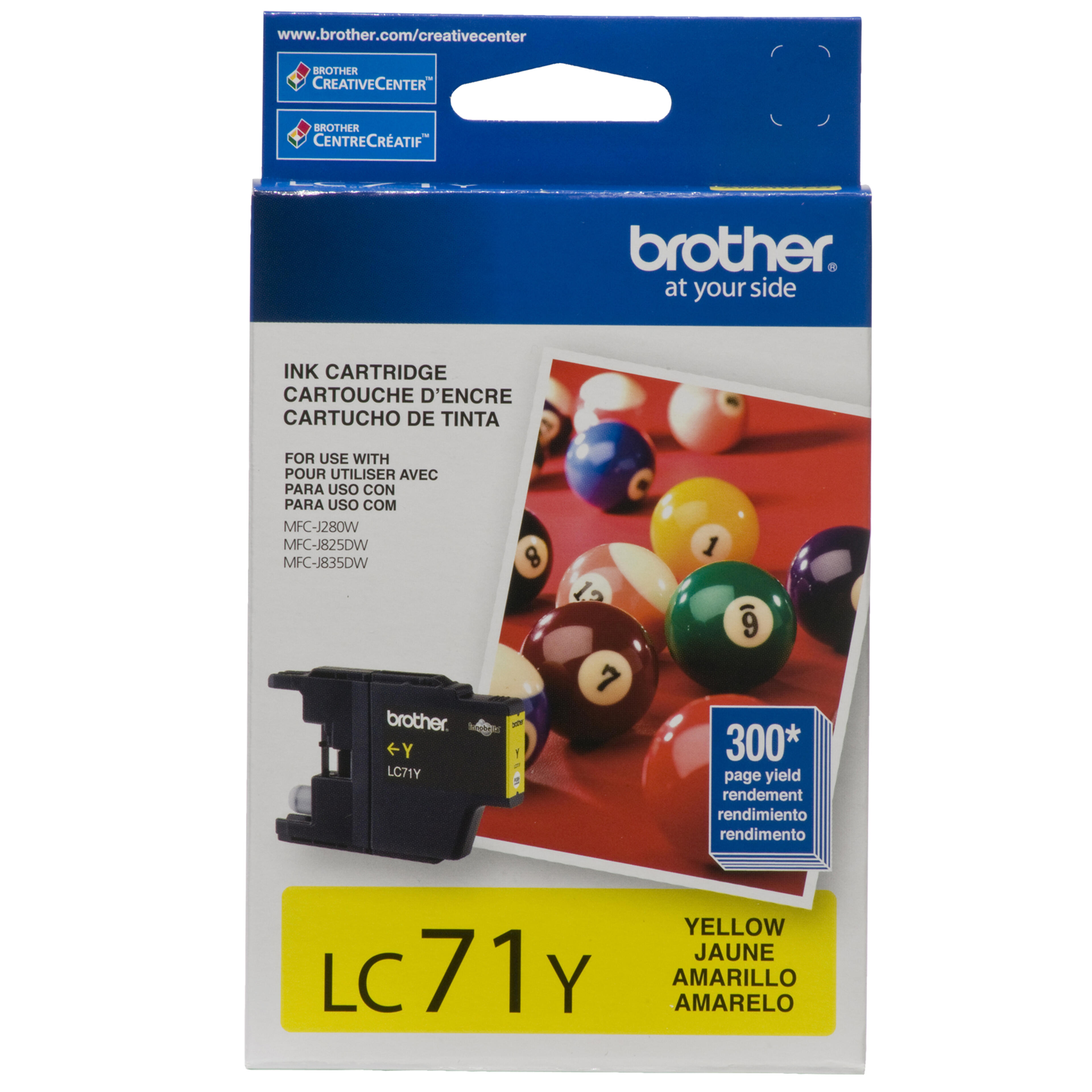 Brother LC71YS Innobella Yellow Ink Cartridge, Standard Yield