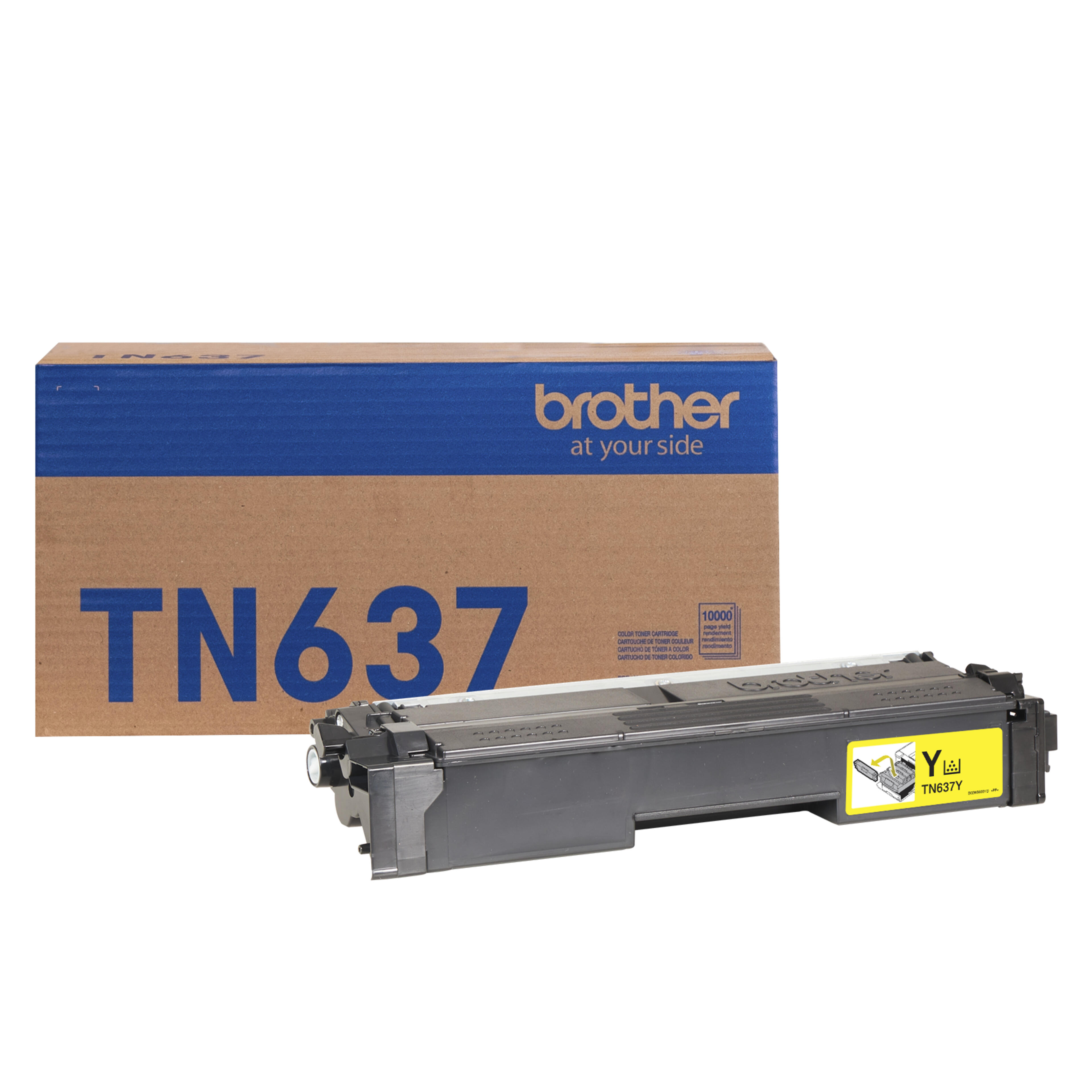 Brother Genuine TN637Y Ultra High Yield Yellow Toner Cartridge