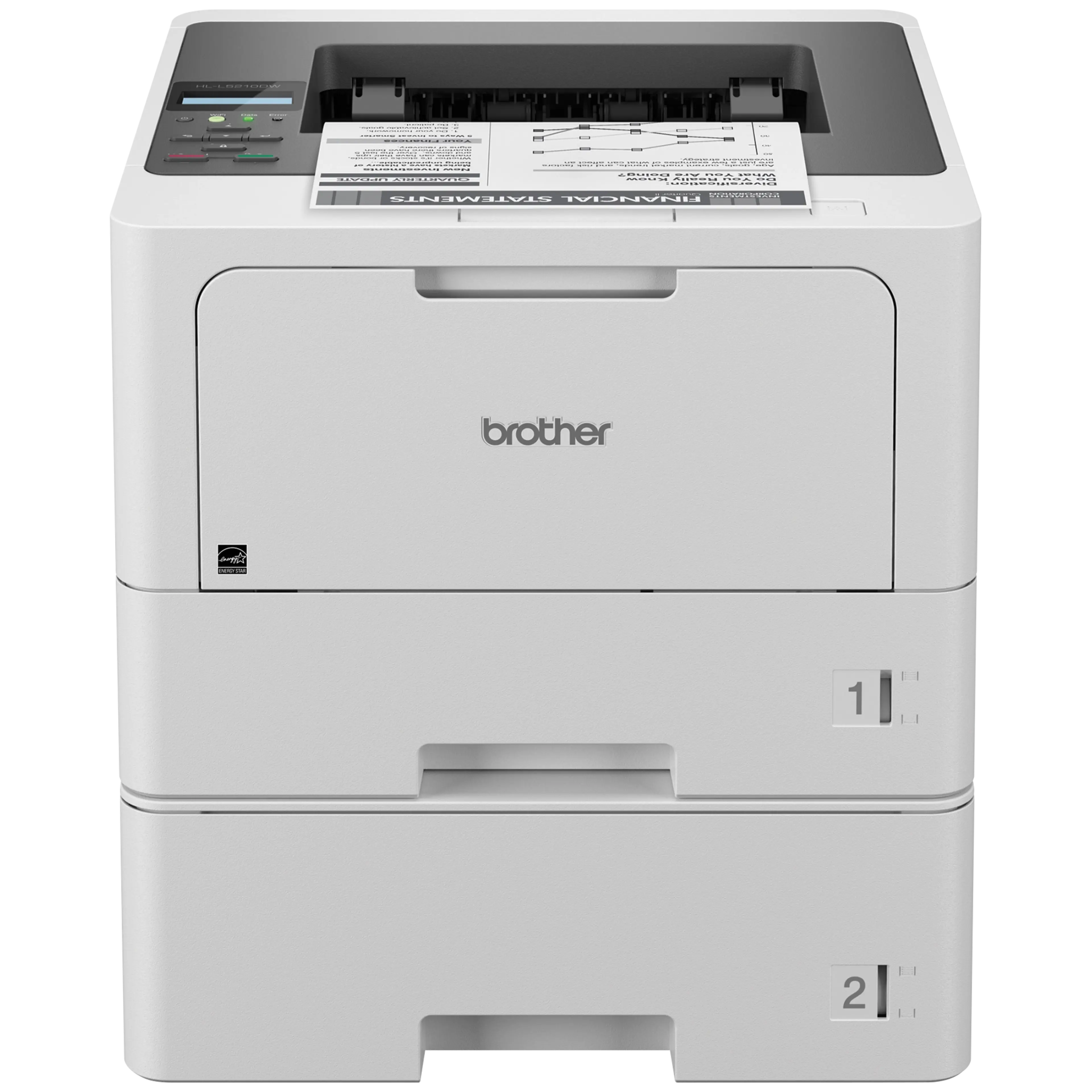 Brother HL-L5210DWT Business Monochrome Laser Printer with Dual Paper Trays, Wireless Networking, and Duplex Printing