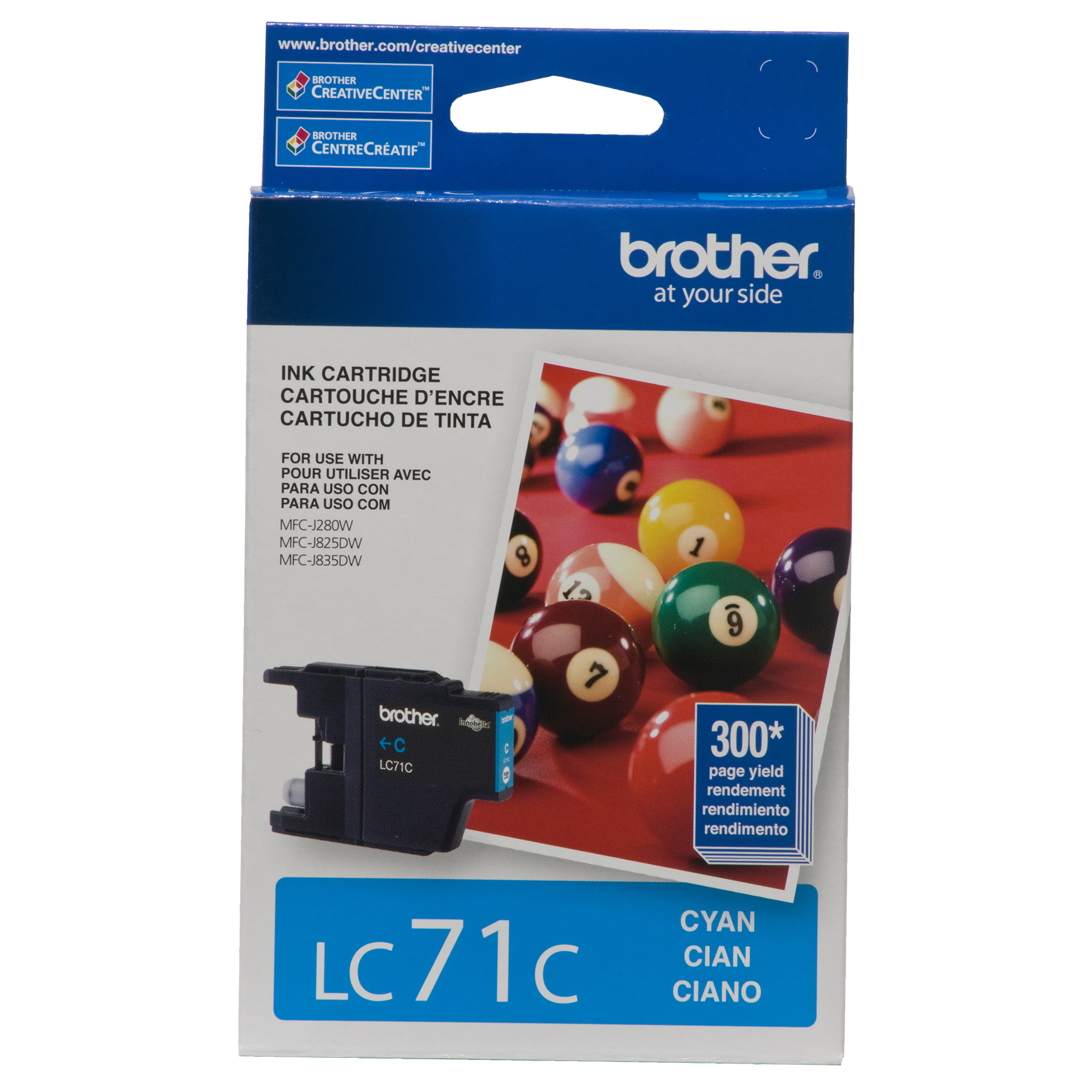 Brother LC71CS Innobella Cyan Ink Cartridge, Standard Yield