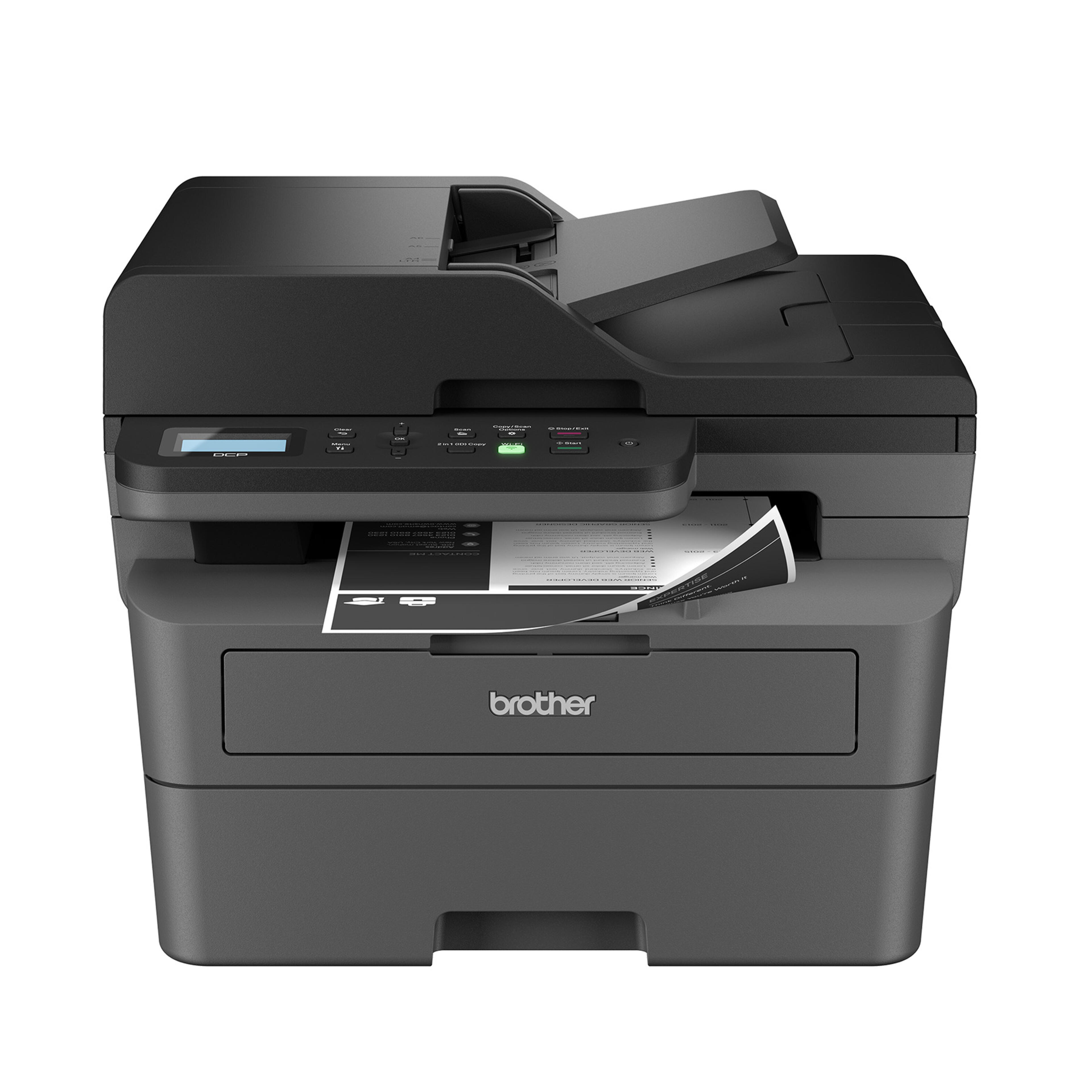 Brother DCP-L2647DW Wireless Compact Monochrome Multi-Function Laser Printer with Print, Copy and Scan, Duplex and Mobile Printing