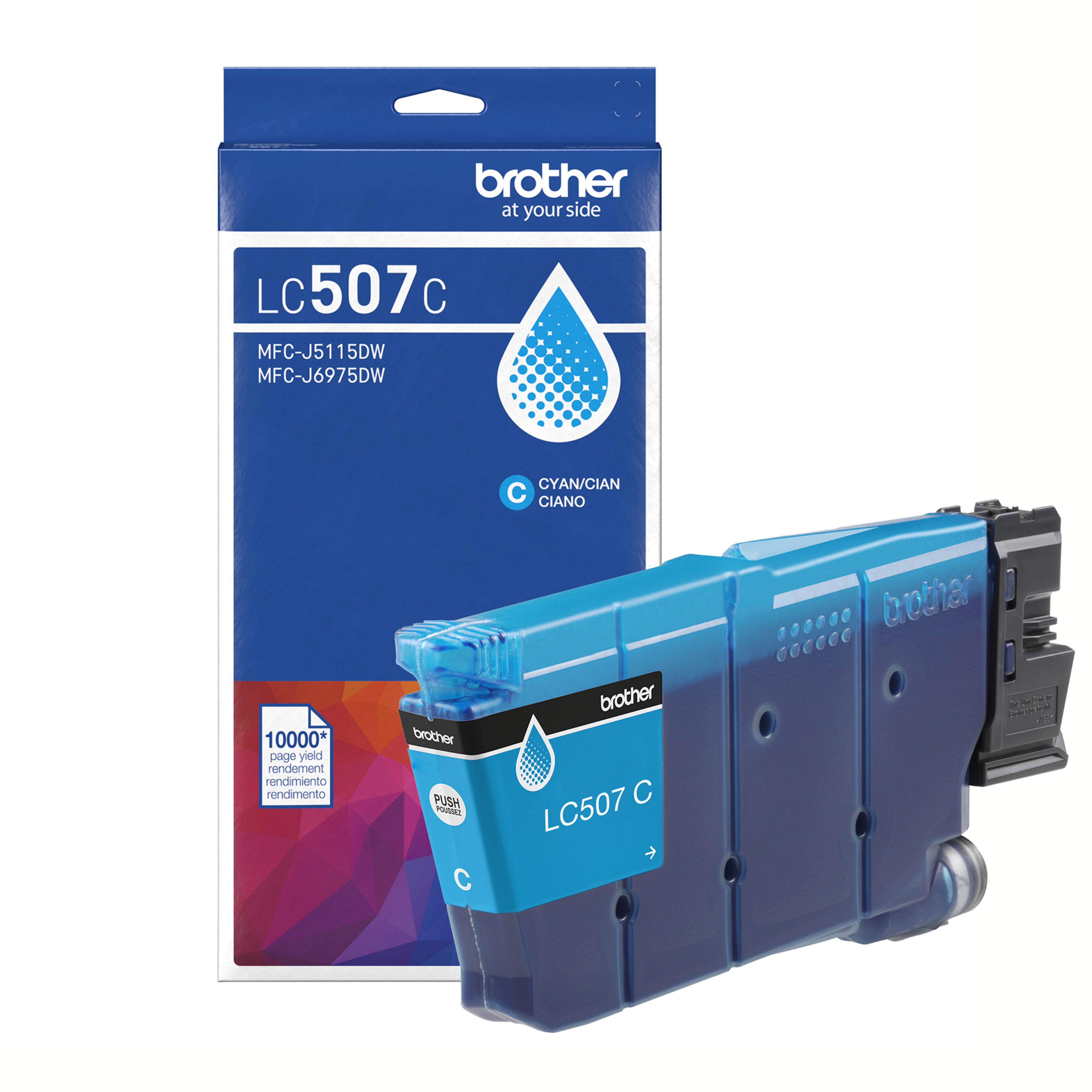 Brother Genuine LC507C Ultra High Yield Cyan Ink Cartridge