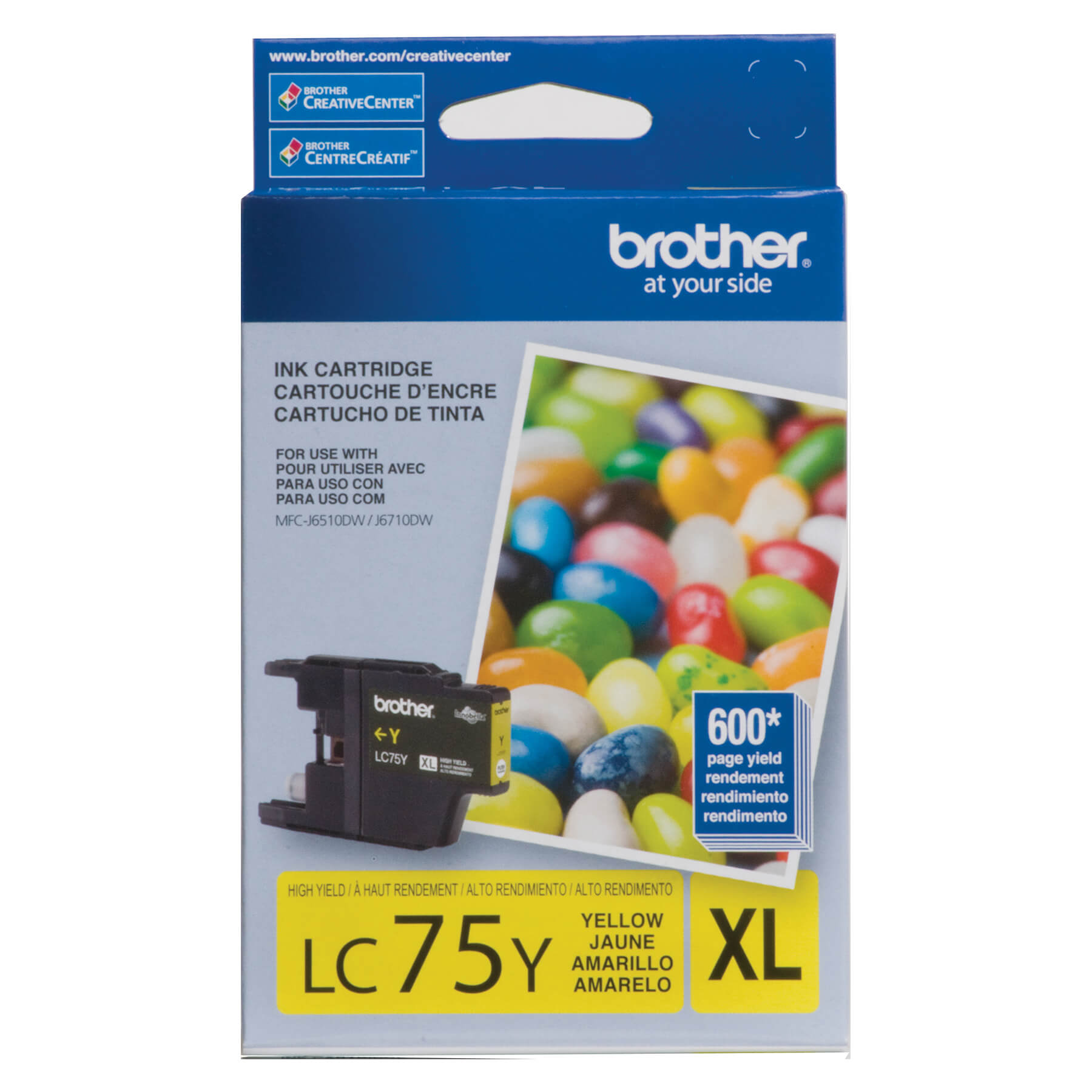 Brother LC75YS Innobella Yellow Ink Cartridge, High Yield (XL Series)