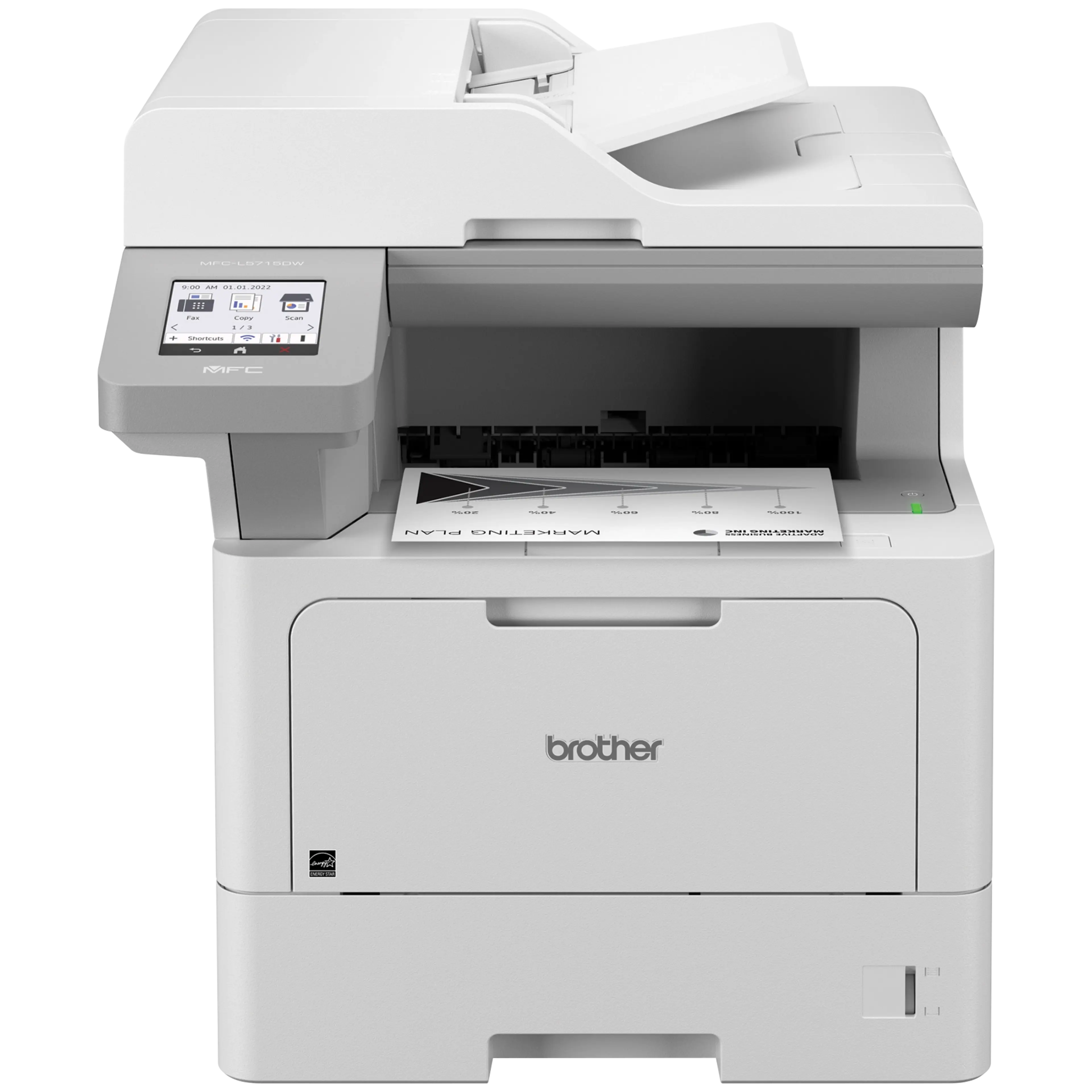 Brother MFC-L5715DW Business Monochrome Laser All-in-One Printer with Wireless Networking and Duplex Print, Scan, and Copy