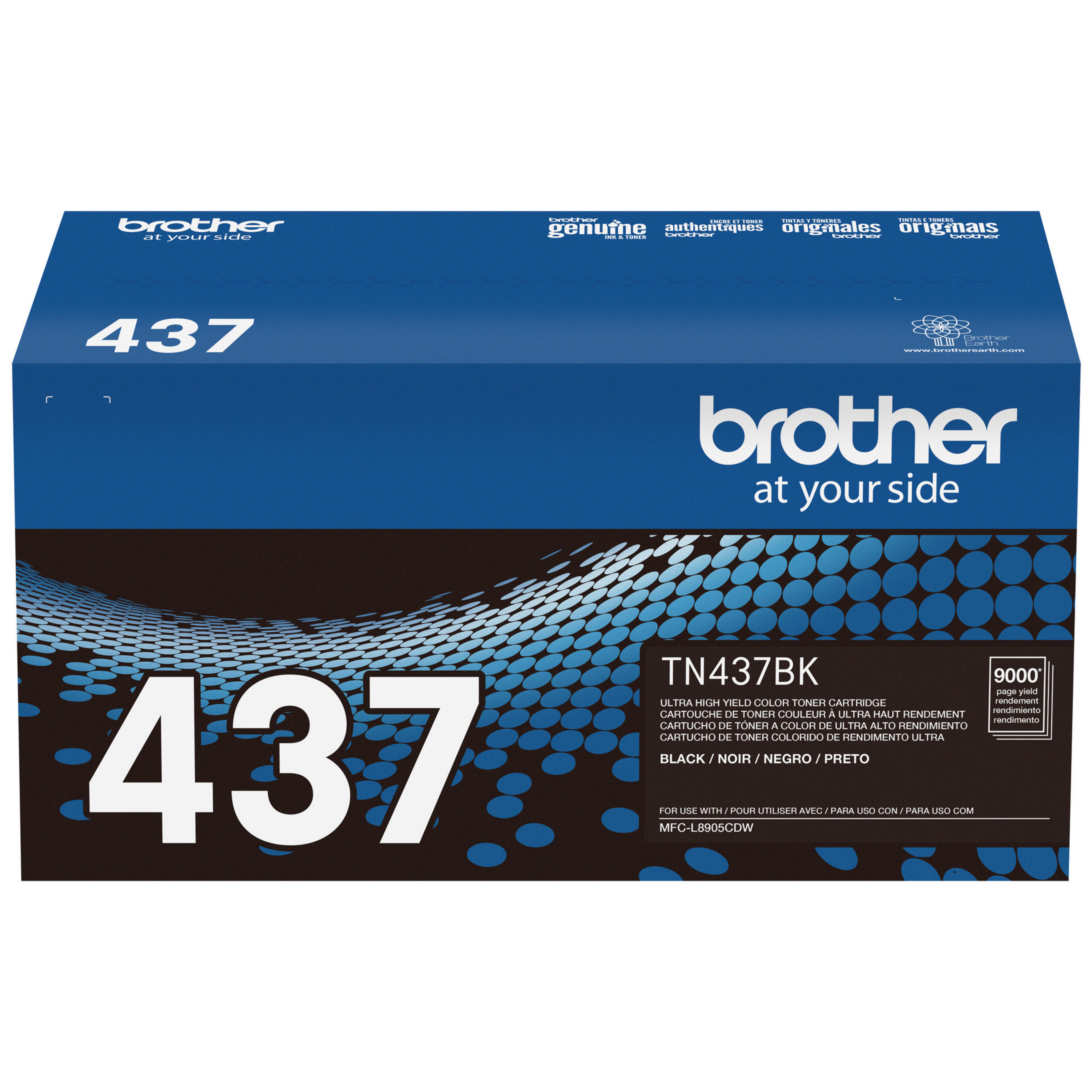 Brother Genuine TN437BK Ultra High‐Yield Black Toner Cartridge