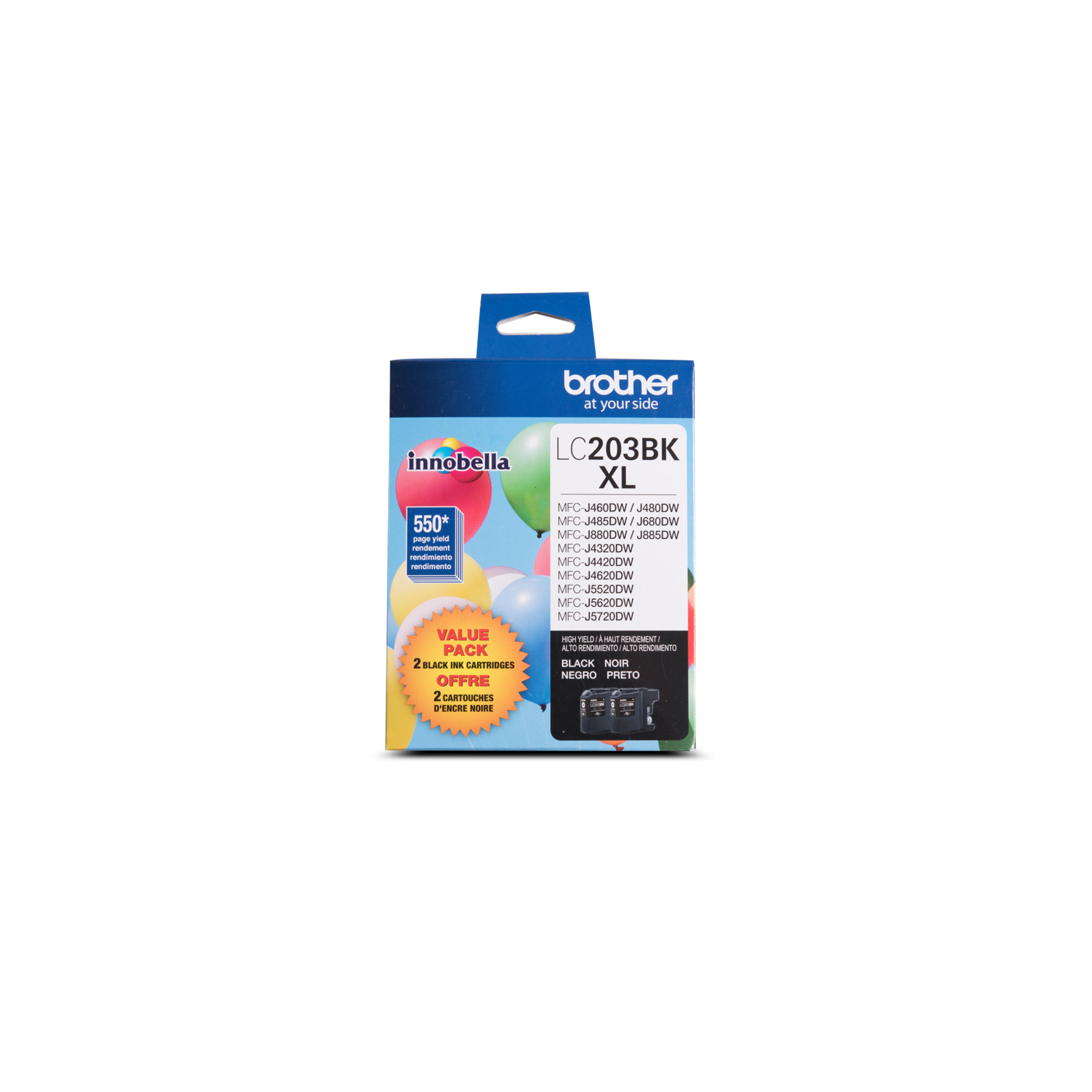 Brother LC2032PKS 2-Pack of Innobella Black Ink Cartridges, High Yield (XL Series)