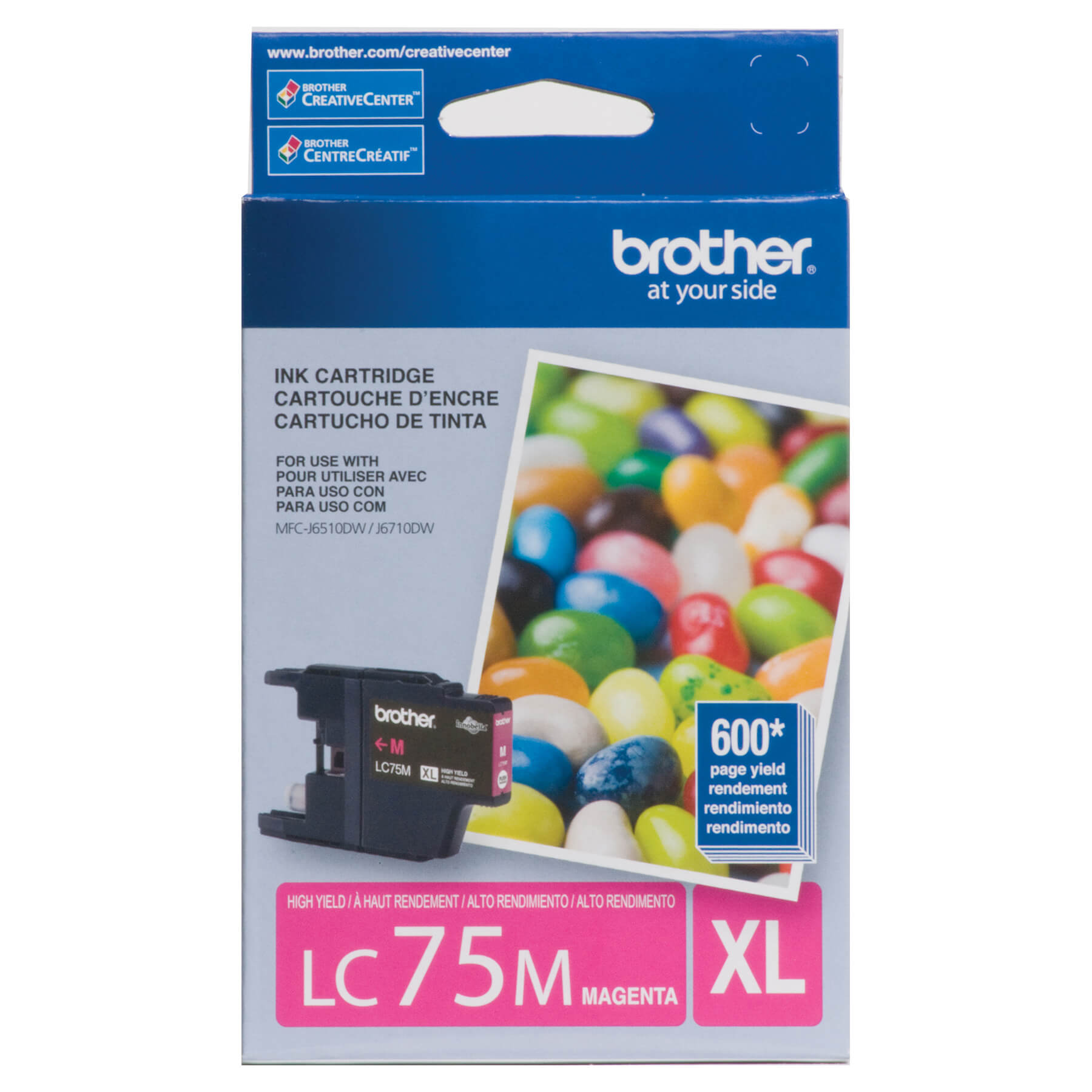 Brother LC75MS Innobella Magenta Ink Cartridge, High Yield (XL Series)