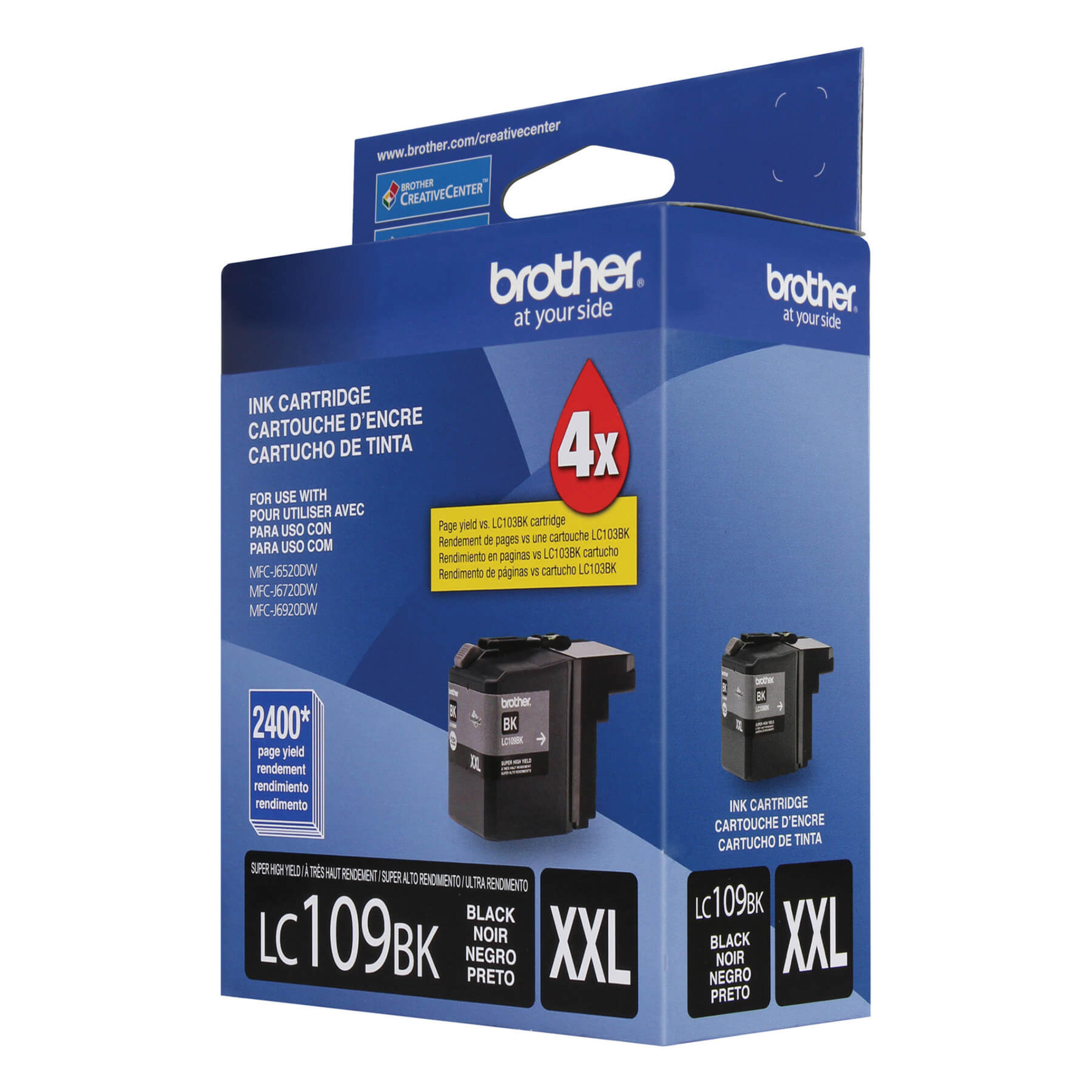 Brother LC109BKS Innobella Black Ink Cartridge, Super High Yield (XXL Series)