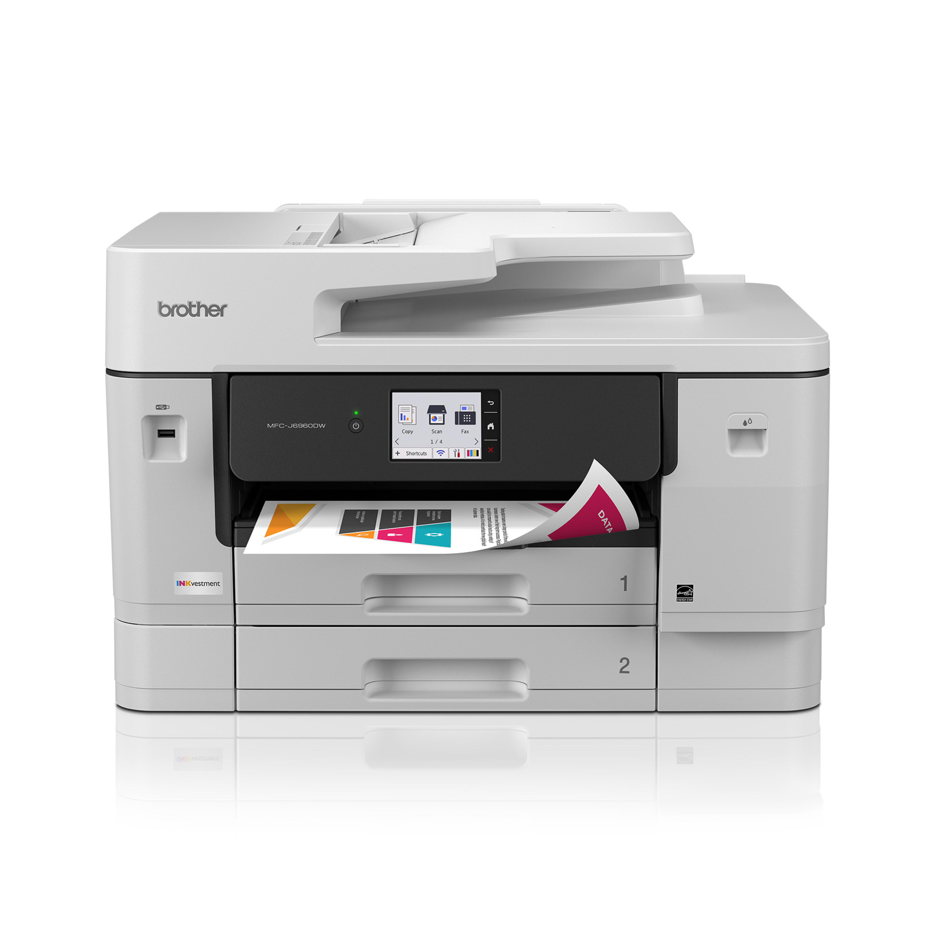 Brother INKvestment MFC-J6960DW Wireless Colour Inkjet All-in-One Printer with 11"x17" capabilities and 3.5" Colour Touchscreen