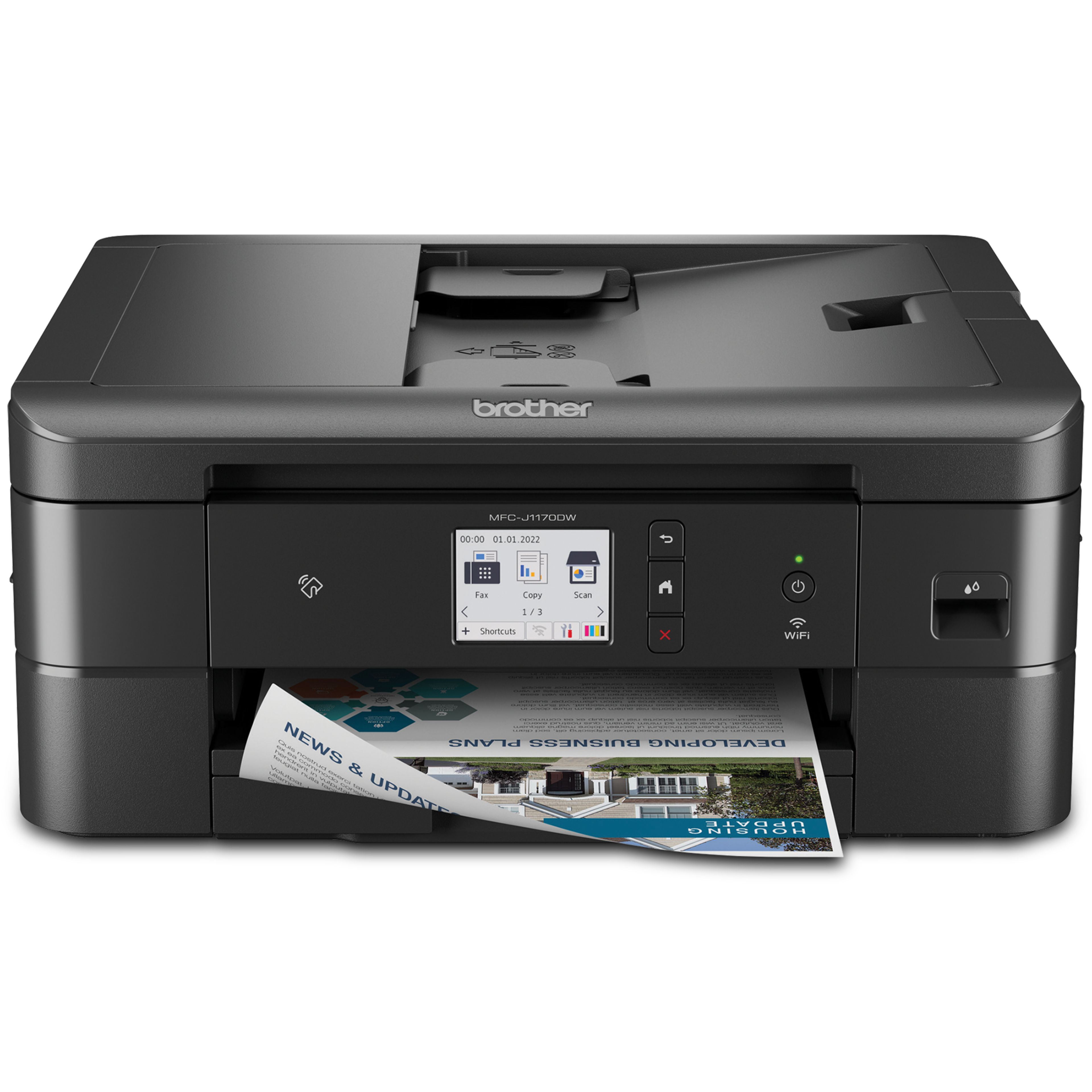 Brother MFC-J1170DW Wireless Colour Inkjet All-in-One Printer with Mobile Device Printing, NFC, and Cloud Printing & Scanning