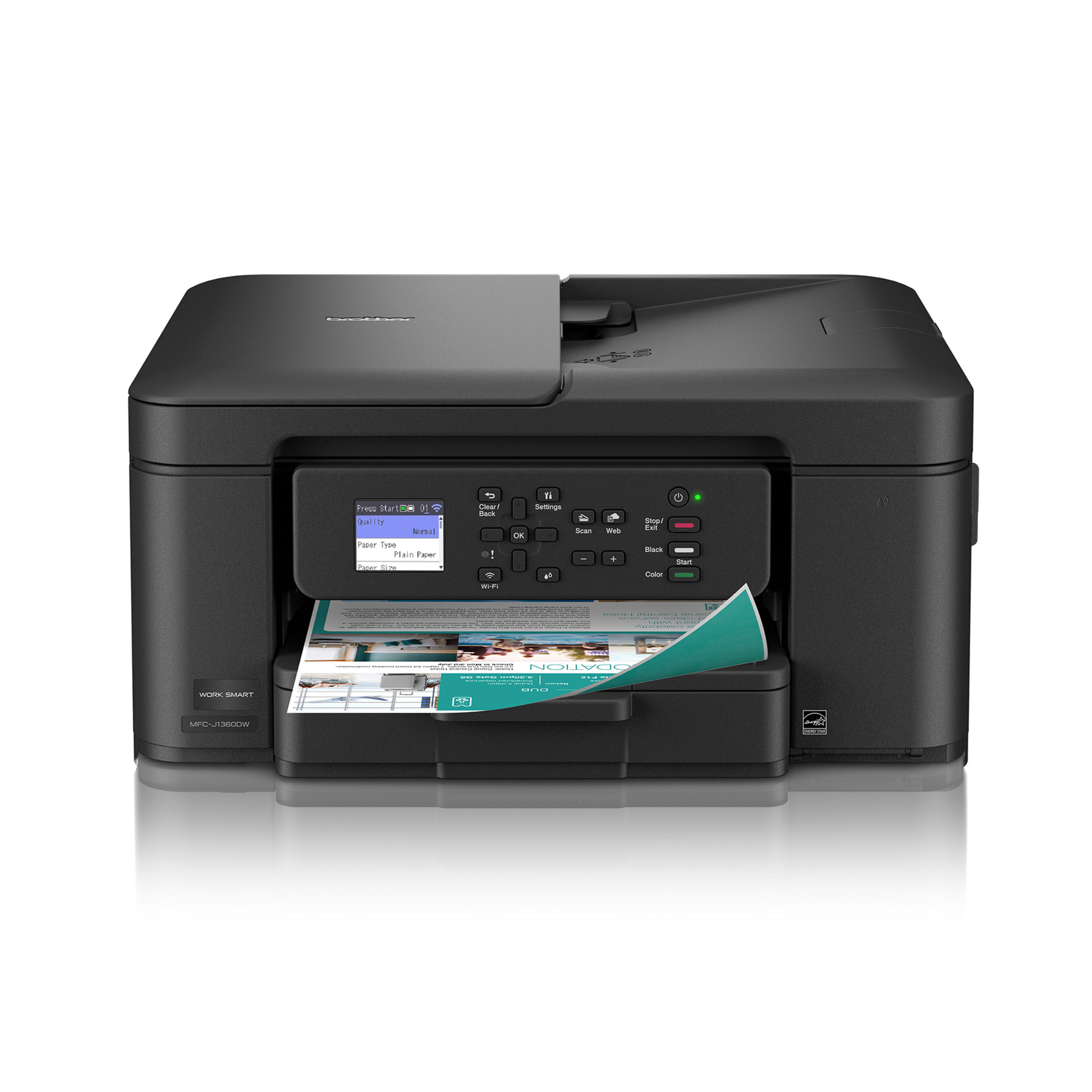 Brother Work Smart MFC-J1360DW Wireless Colour Inkjet All-in-One Printer with Automatic Duplex Printing and 1.8" Colour Display