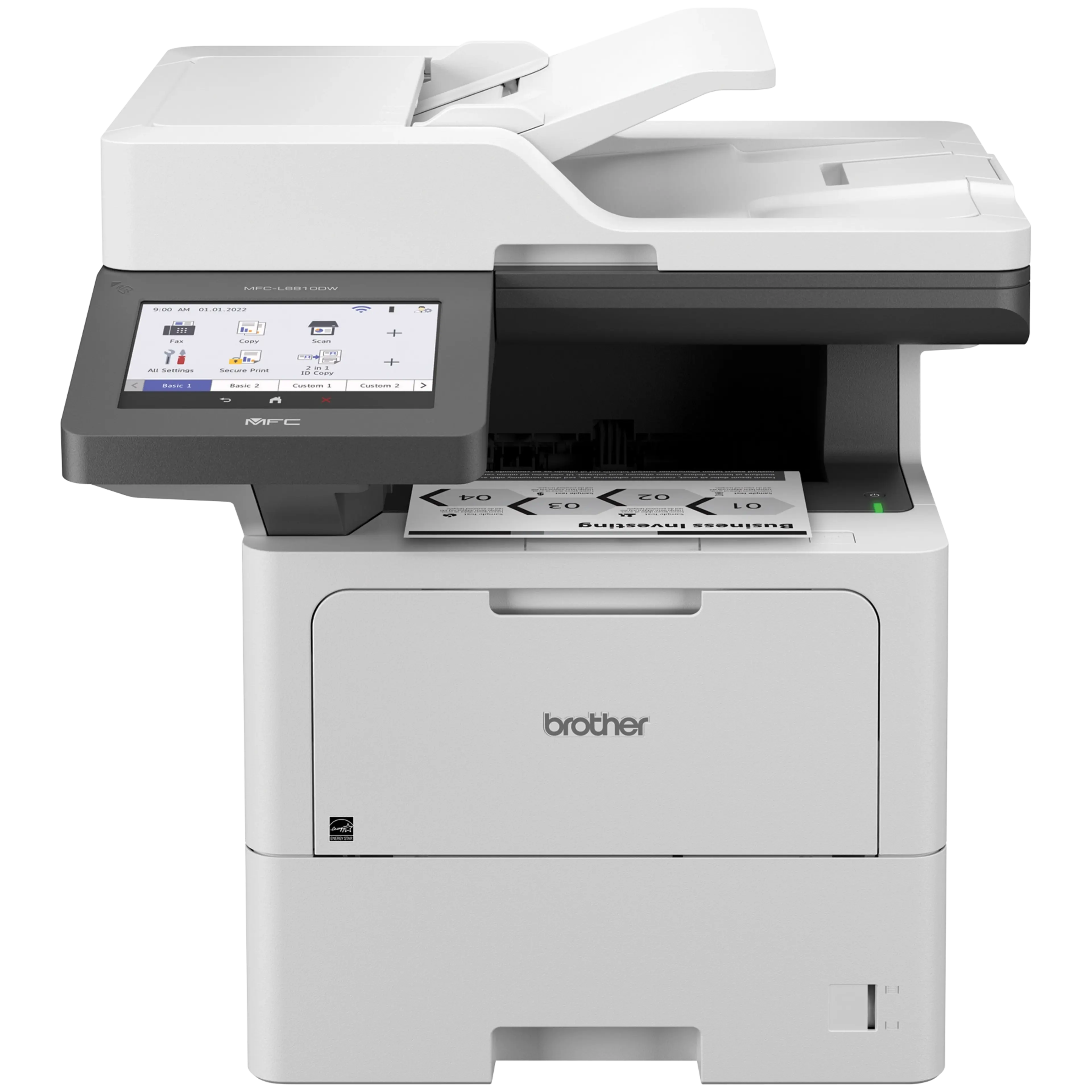 Brother MFC-L6810DW Enterprise Monochrome Laser All-in-One Printer with Low-cost Printing, Large Paper Capacity, Wireless Networking, Advanced Security Features, and Duplex Print, Scan, and Copy