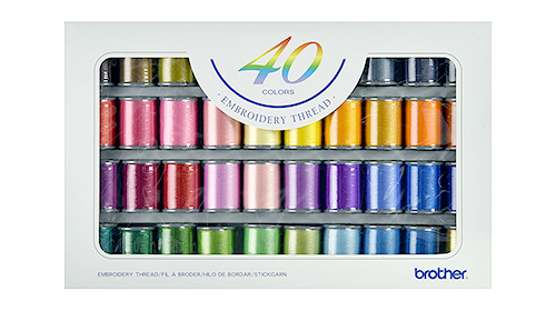 Brother SA740 Ensemble de 40 fils de broderie de couleur